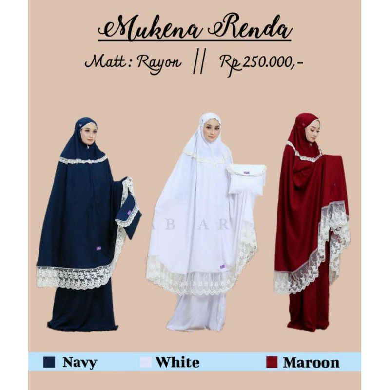 Mukena renda mewah Arrafi mukena travelling terbaru mukena rayon
