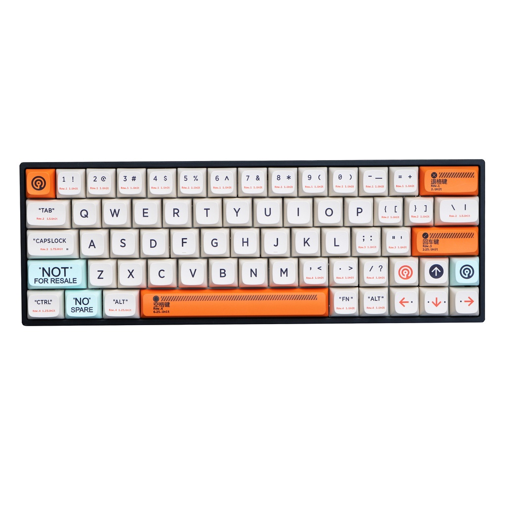 Set 141 Kunci Bahan Plastik PBT Untuk MX Switch Mekanikal Keyboard XDA Profile 68 84 96 980M