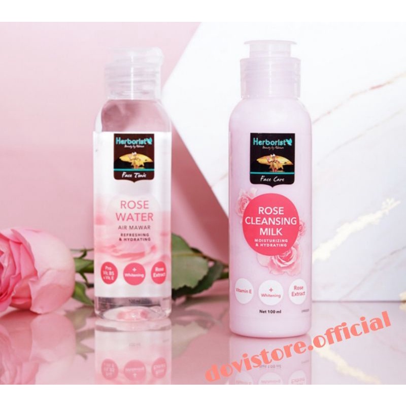 Herborist Rose Water 100ml | Herborist Cleansing Milk Rose 100ml | Herboris