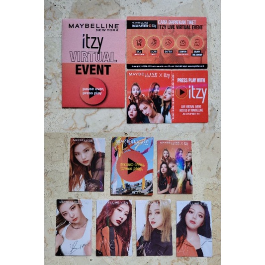 [Original] Maybelline x Itzy Press Play Photocard Photo Card PC Hologram Pressplay Virtual Event Tic