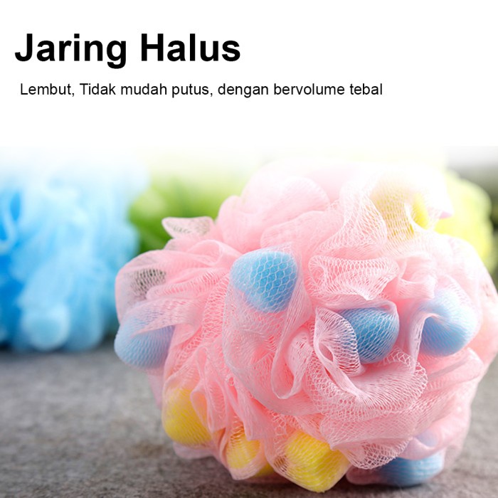 Spons Mandi Bath Sponge Sikat mandi shower puf Super Lembut Mix Colour