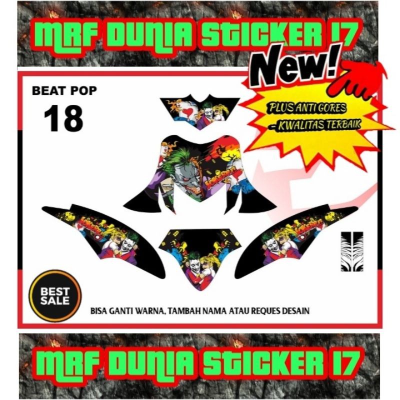 sticker dekal beat pop full body decal beat pop stiker  beat pop motor beat pop  full body 18