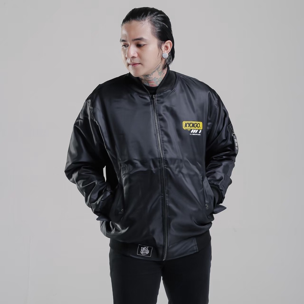 Jaket Bomber indigo / Jaket Bomber parasut / Jaket parasut premium