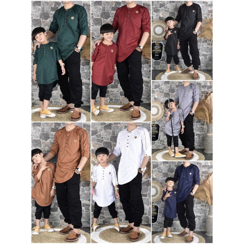 Baju Kapel Anak Ayah / Kapelan Kurta dan Gamis / Fashion couple muslim termurah Original Anwa one Mo