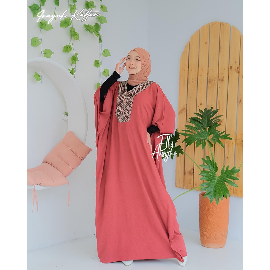 Gamis KAFTAN hari rayah rayna inayah nahara oversize cantik muslim muslimah fashion ootd hits modern selebgram