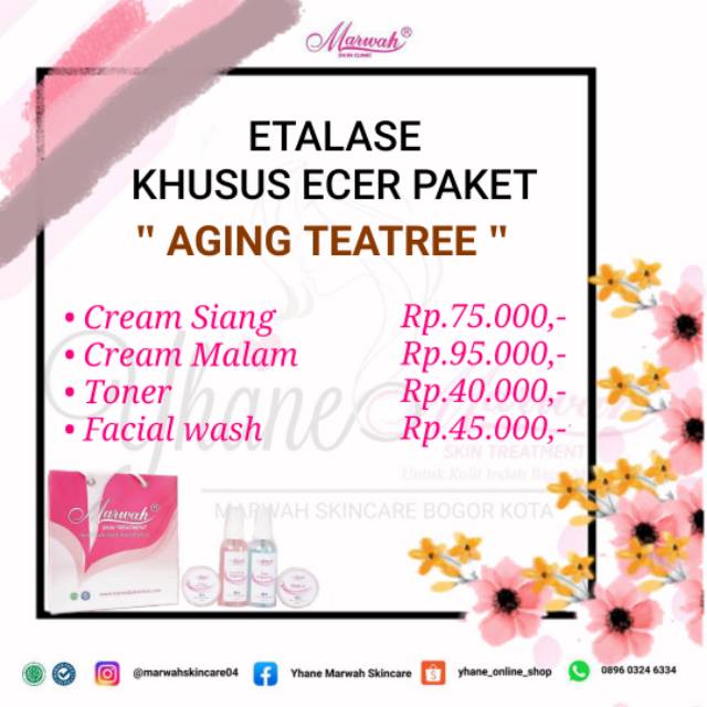 ECER || ETALASE HARGA ECER PAKET MARWAH AGING TEATREE