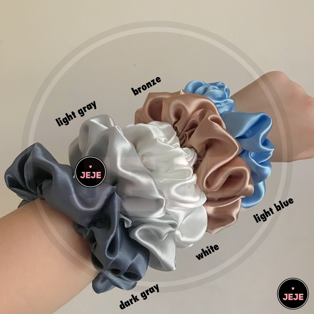 SCRUNCHIE Glossy Satin Tie Dye 12cm - Ikat Karet Rambut Hijab