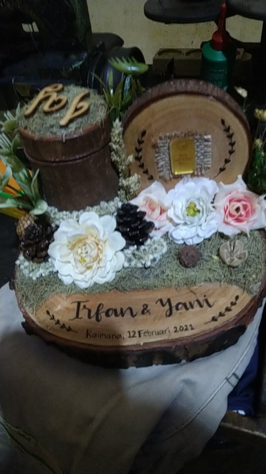 Tempat Cincin Dan Kalung Rustic Kayu Woodlog