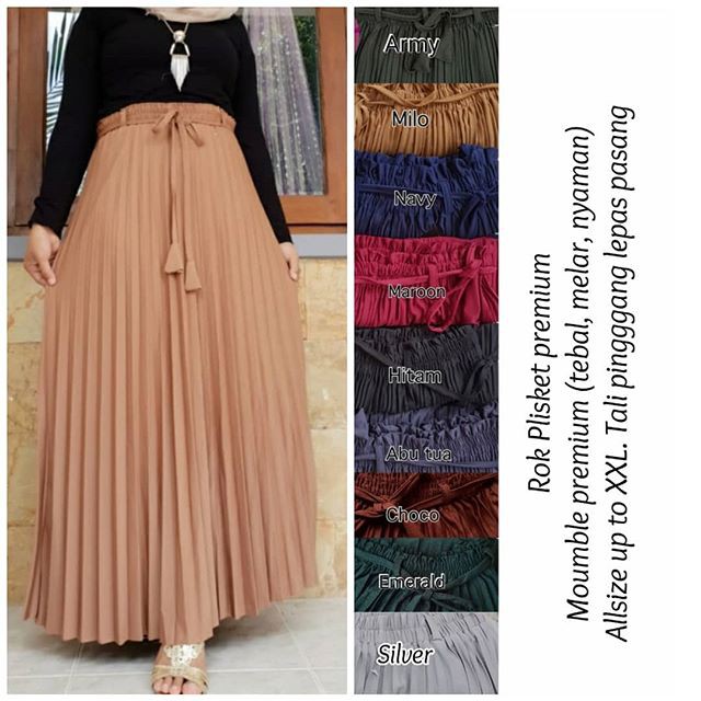 Rok plisket tali premium/ Rok plisket