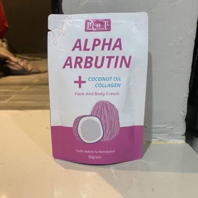 Jual Body Lotion Alpha Arbutin 50gr saset Miss Ti whitening ampuh