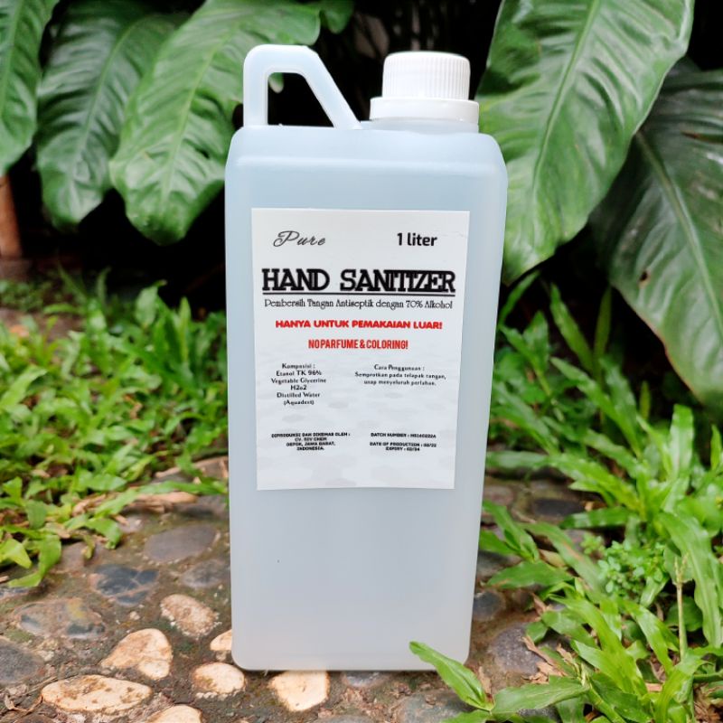 Hand Sanitizer 1 Liter Cair Spray Natural Tanpa Pewarna & Pewangi