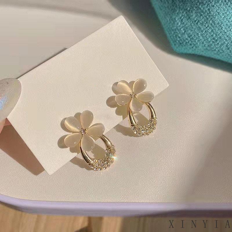 Anting Stud Opal Bentuk Nanas Untuk Wanita