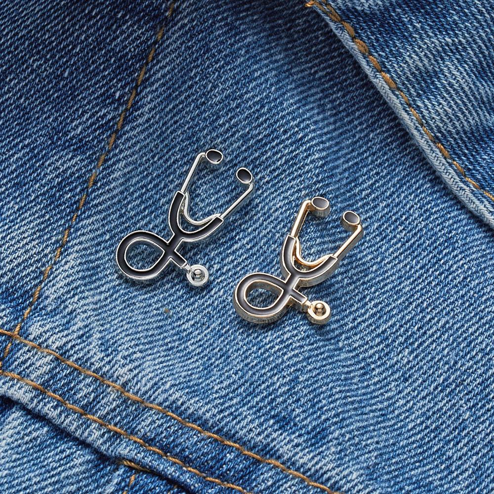 Bros Pin Enamel Bentuk Stetoskop Medis Dokterperawat Untuk Aksesoris Fashion