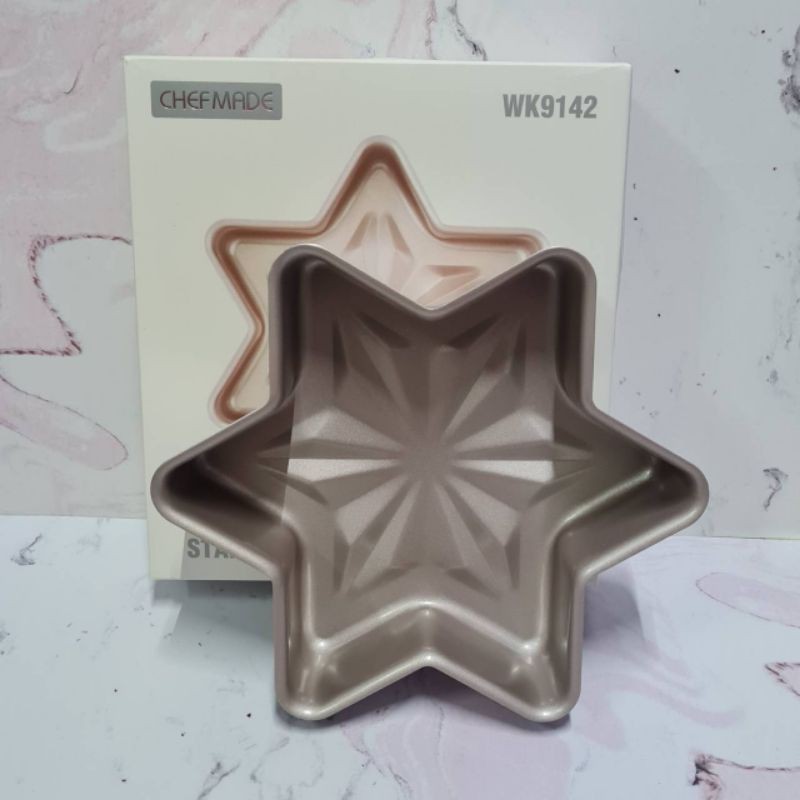 chefmade STAR cake mold bake pan wk9142/ loyang roti kue tanpa sambungan