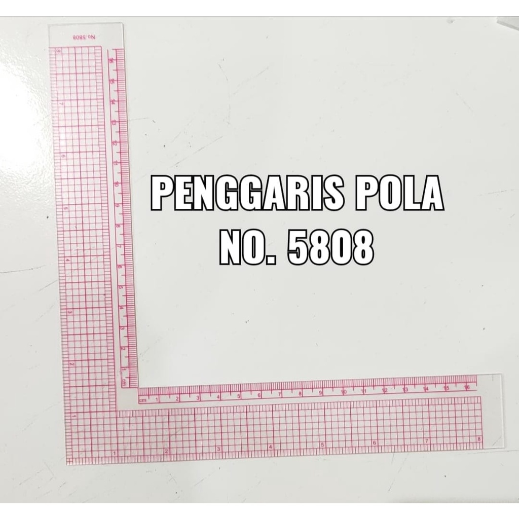 Penggaris Jahit No 5808 / Quilting Ruler / Penggaris Jahit Pola Kain 16 CM