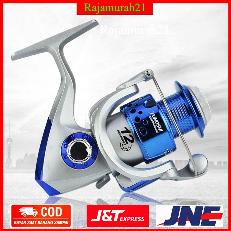 Reel Pancing YUMOSHI SA1000/2000/3000/4000/5000 Series Reel Pancing Spinning Fishing Reel 5.5:1 - Silver Blue