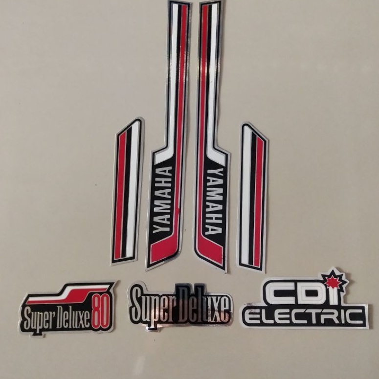 STRIPING STIKER YAMAHA V80 SUPER DELUXE V80 ready stok