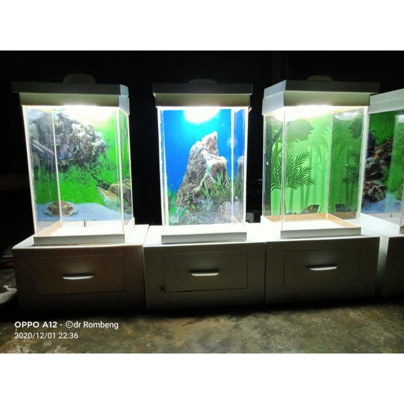 Aquarium Ikan Cupang Akrilik 13×8×25cm 2mm