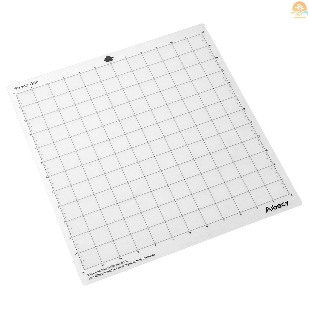 Replacement Cutting Mat Transparent Adhesive Cricut Mat with Measuring Grid 12 by 12-Inch for Silhouette Cameo Cricut Explore Plotter Machine 10PCS