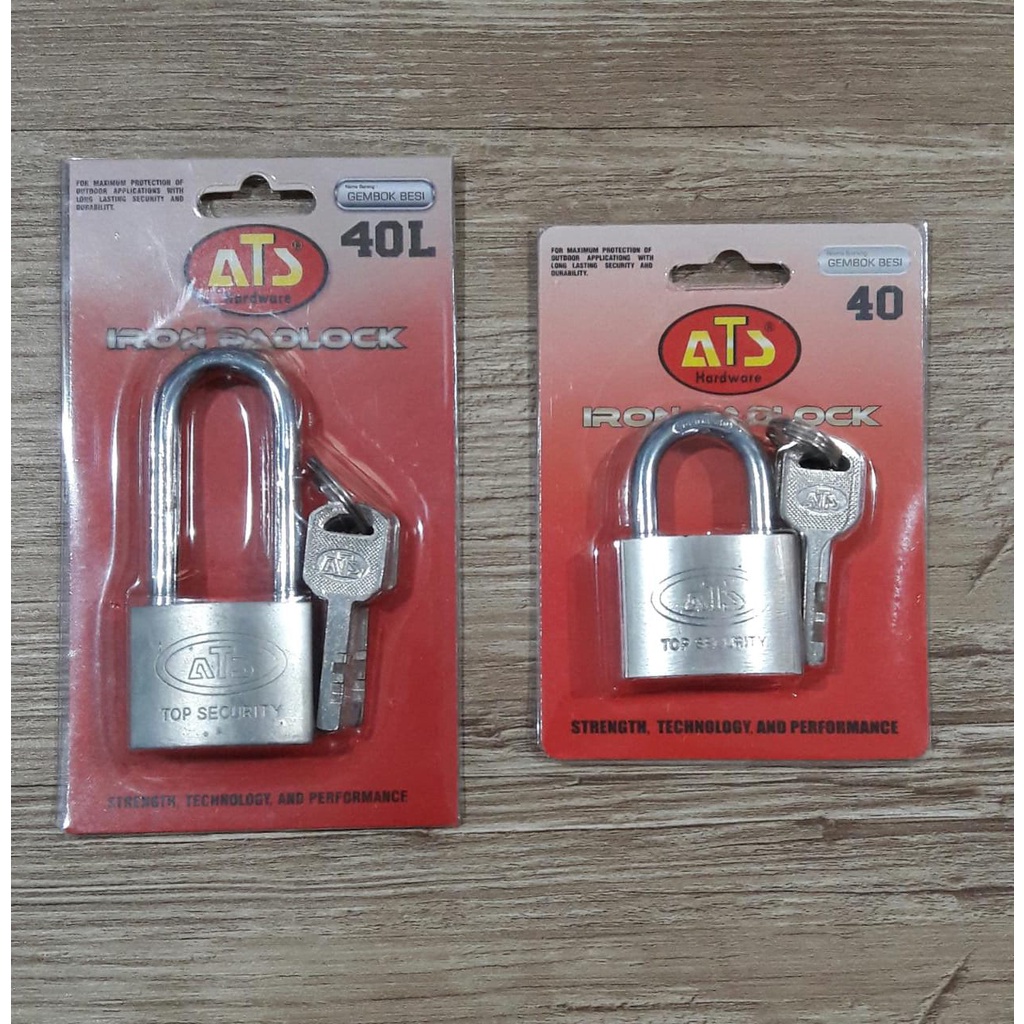 KUNCI GEMBOK PADLOCK 40 MM LEHER PENDEK / PANJANG ATS MURAH