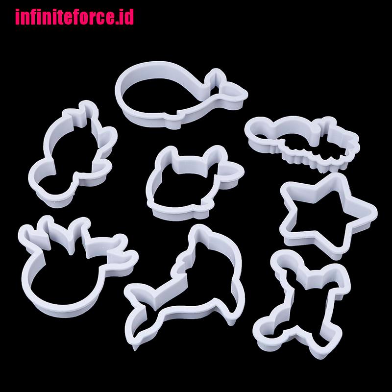 8pcs/set Sea Creatures Cookie Cutter Whale Dolphin Fondant Tool Biscuit Moulds