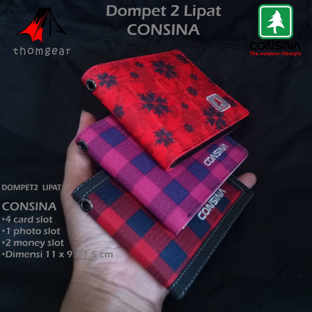 Thomgear Consina Dompet Kanvas Dompet Lipat Consina Original