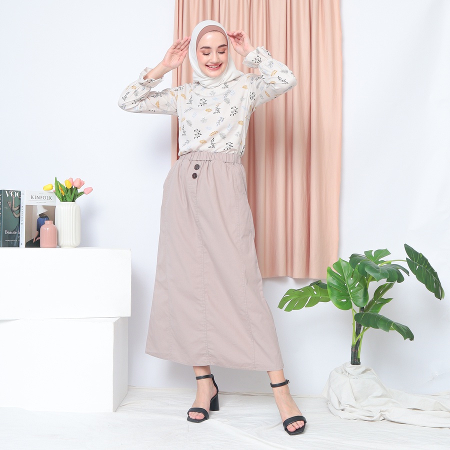 RILLEY - Rok Haifa | Bawahan Panjang Wanita Rok Muslim