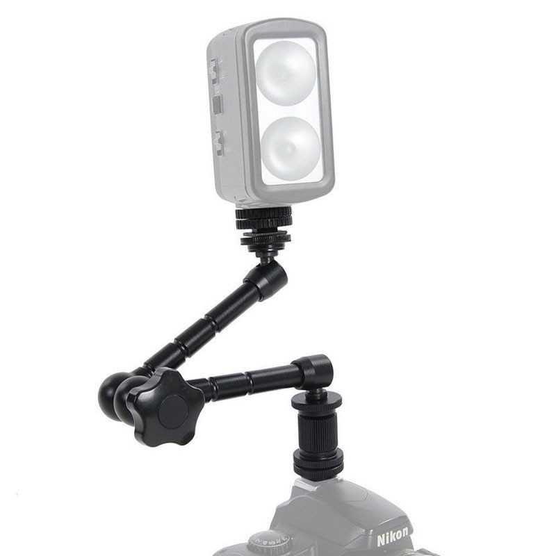 Articulating Magic Arm + Super Clamp DLSR LCD Flash - Black