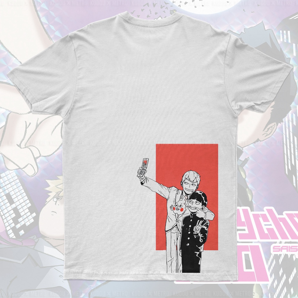 Kaos MOB Psycho Selfie  Anime Manga Premium Unisex