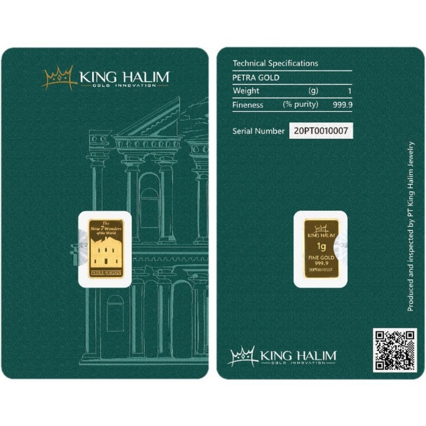 Logam Mulia King Halim / LM KH &quot;Petra Jordan - 7 Wonders Series&quot; 24K 1 gram - SDW Gold -