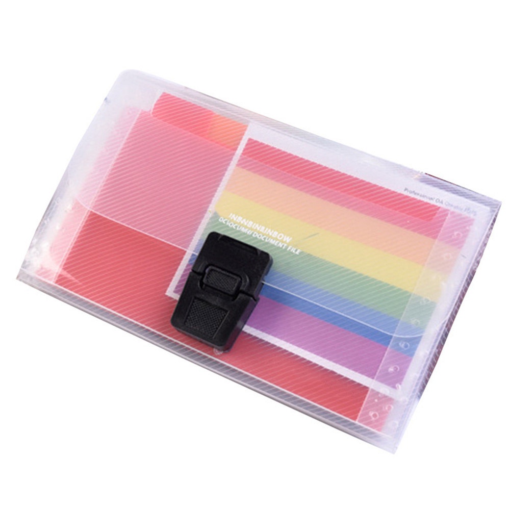 1 Pc Folder Penyimpanan File Bon Bahan Plastik 13 Grids A6 Multilayer Portable Untuk Alat Tulis Siswa