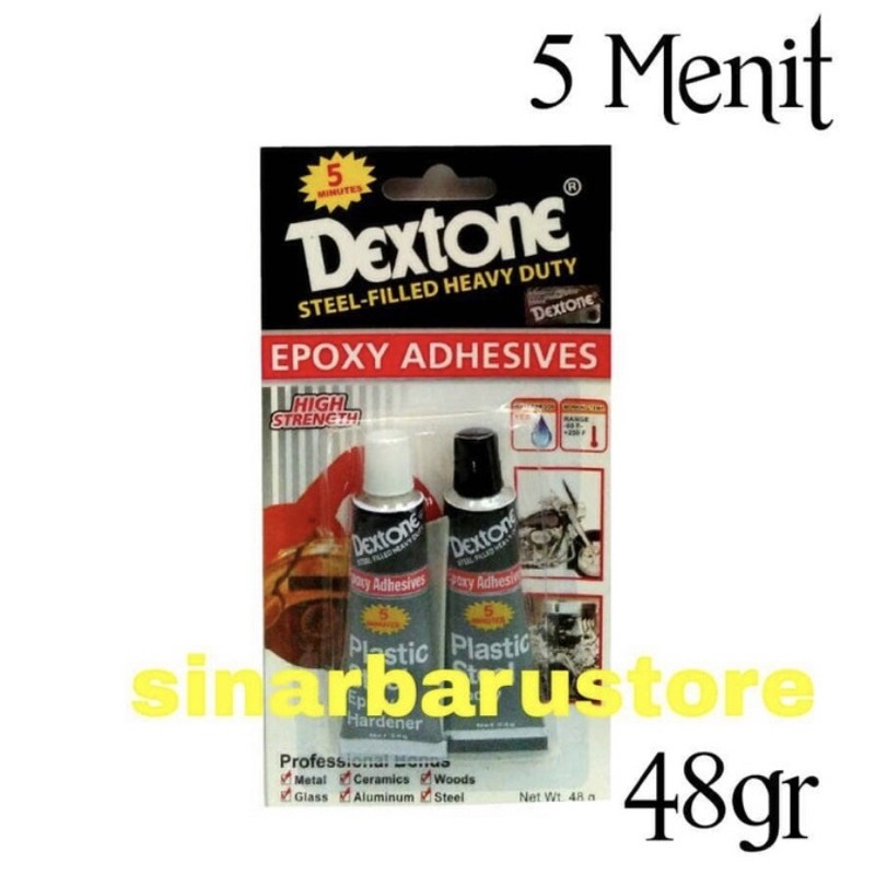 

Lem Besi Campur Epoxy Dextone (5 Menit Kering)
