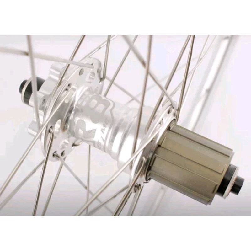 Wheelset XLR8 Silver 700c Roadbike Discbrake Bisa TA &amp; QR Wheel set Sepeda Road Bike Disc Brake Balap