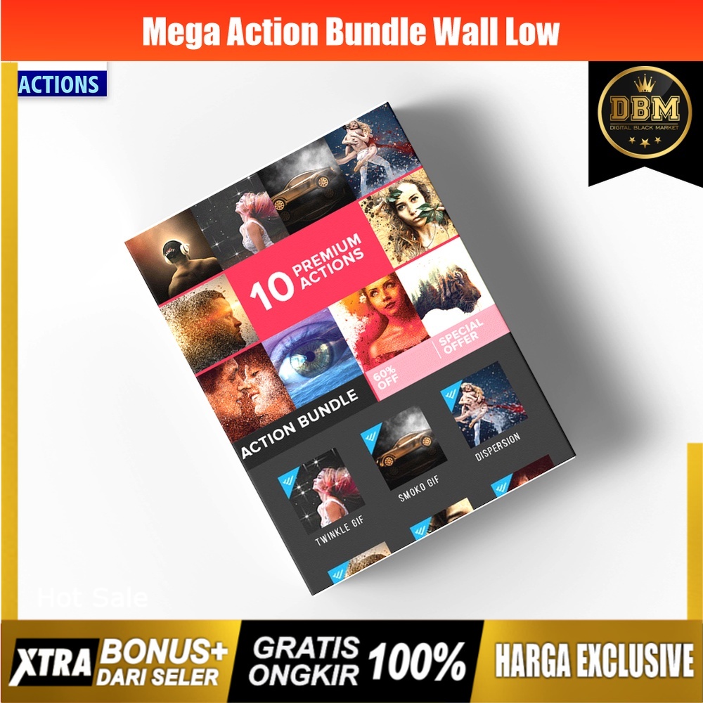 Mega Action Bundle Wall Low - Photoshop Action