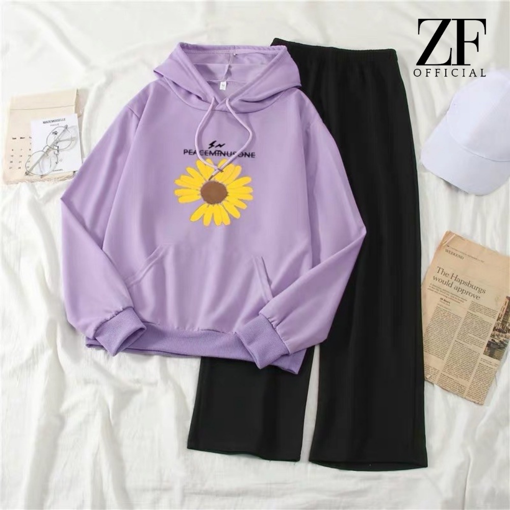 Sweater Hoodie Set Kulot Wanita Korea Style