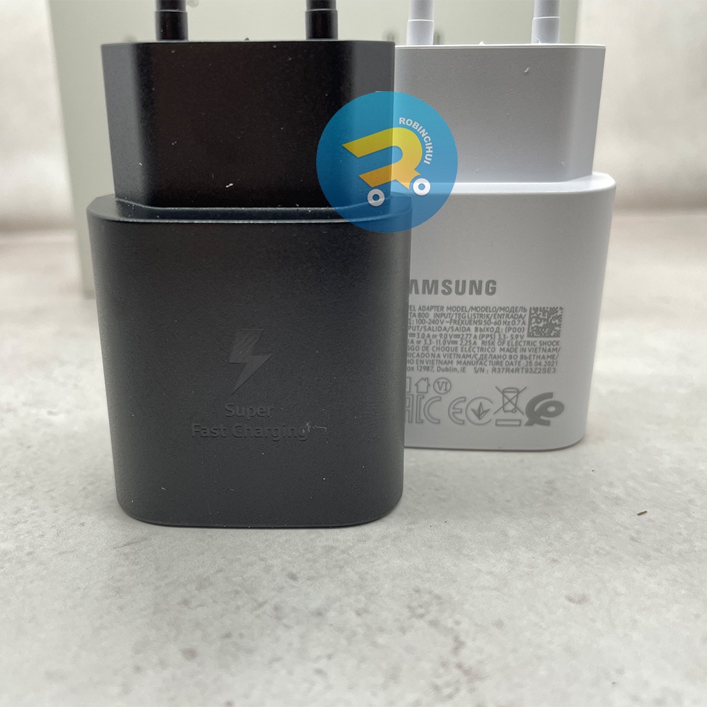 Charger Adaptor Samsung 25 Watt Type C Usb C Fast Charging Original Samsung - Adapter Samsung 25 Watt - Batok Samsung 25 Watt - Kepala Samsung Note10, A70, A80, S20, S20 Ultra, S20+, S21, S21+, S21 Ultra, S22, S22+, S22 Ultra, galaxy note 20, note 20+,