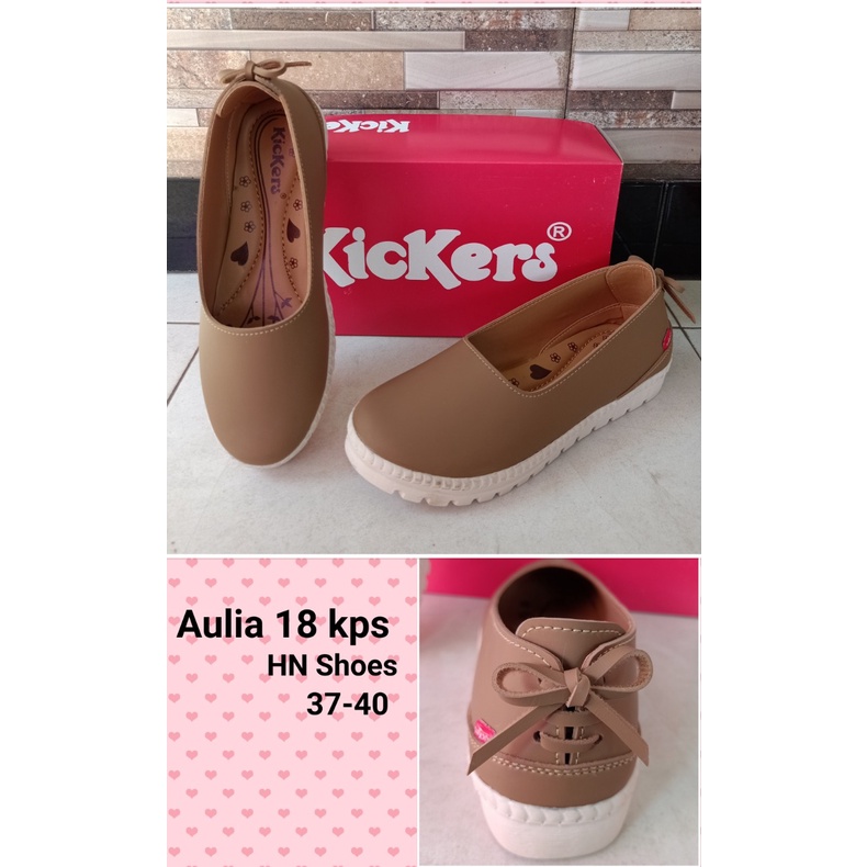 sepatu kickers wanita semi kulit