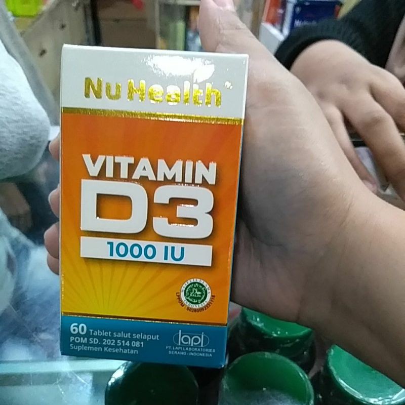 nu health vitamin d3 1000 iu isi 60 tabet saluk selaput