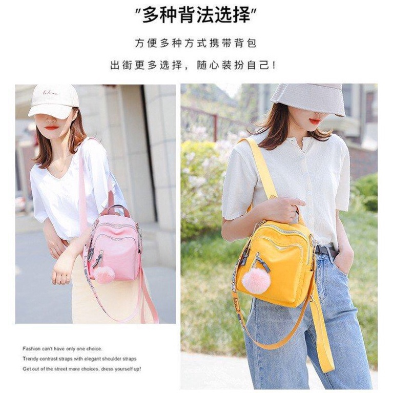 SG2838 syafniegalery ransel impor with pompom multifungsi 1657