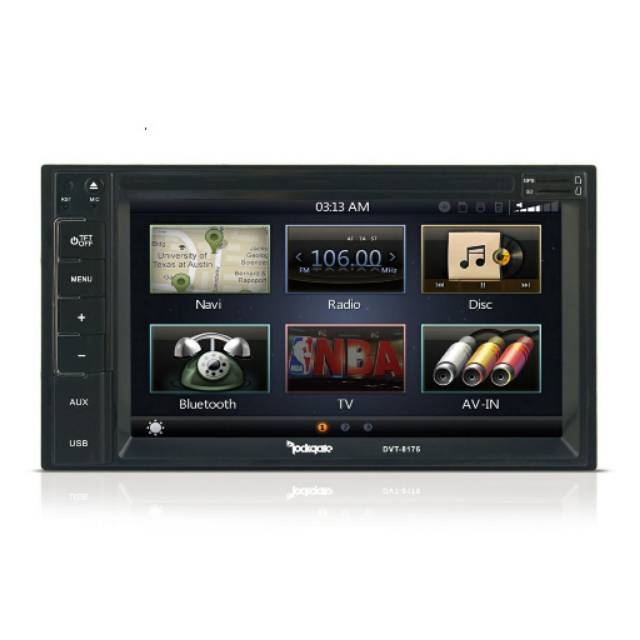 Car Audio 2Din Merek Rockgate DVT 8175 With GPS SUPPORT DVD USB SD CARD TV dan GPS