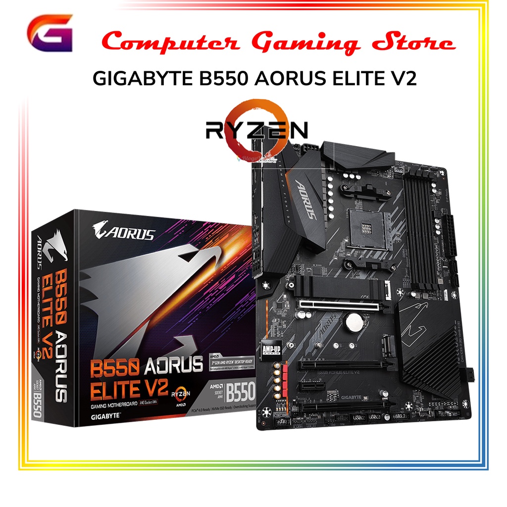 Jual Motherboard AMD GIGABYTE B550 AORUS ELITE V2 Soket AM4 | Shopee ...