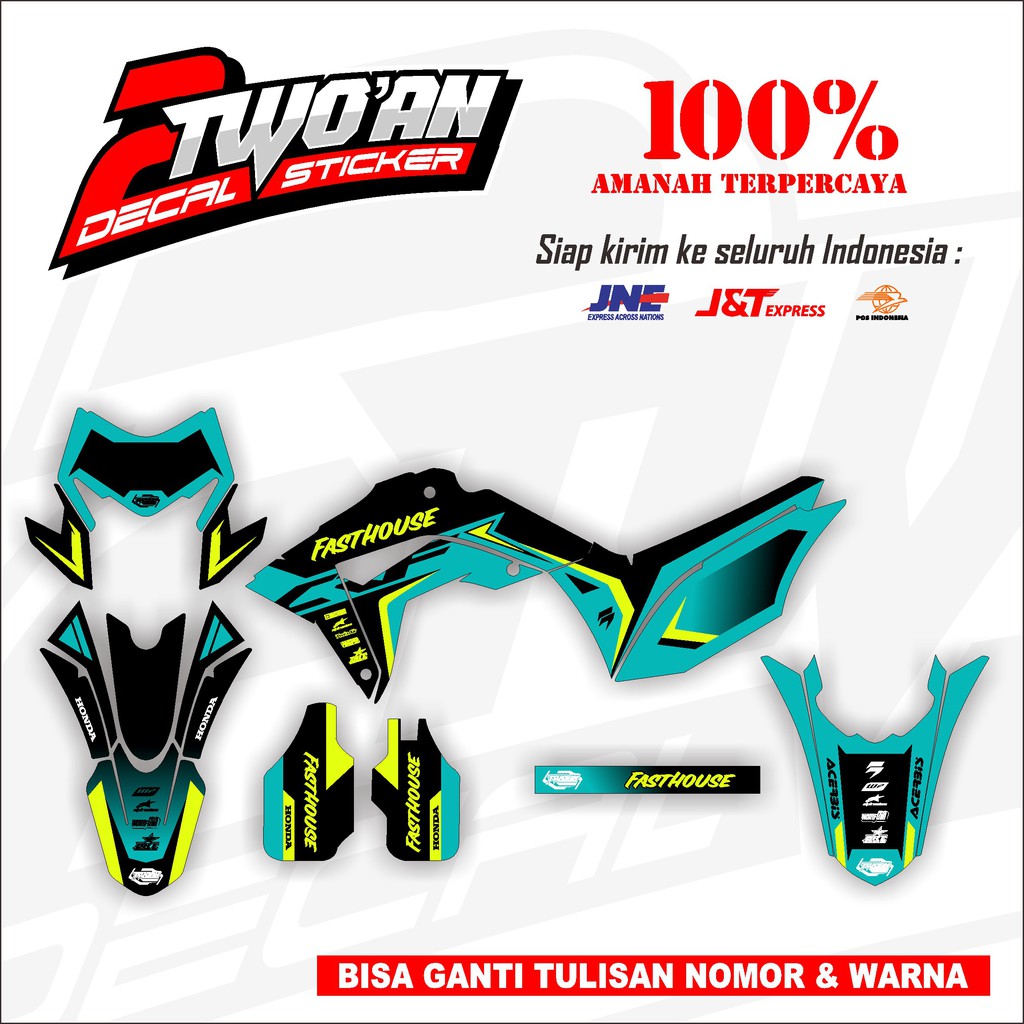 Decal Honda CRF 150l motif fasthouse racing