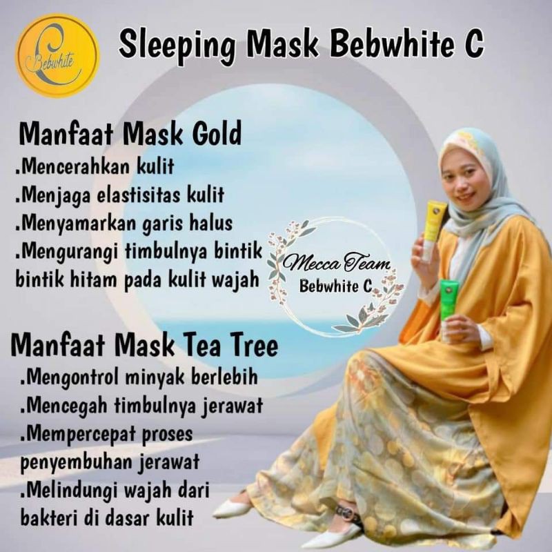 READY Bebwhite c Masker Gold Masker Tea Tree / Masker BPOM