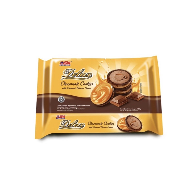 Promo ASW Foods Biscuit Hatari Delux Chocomalt Cookies with Caramel Flavors