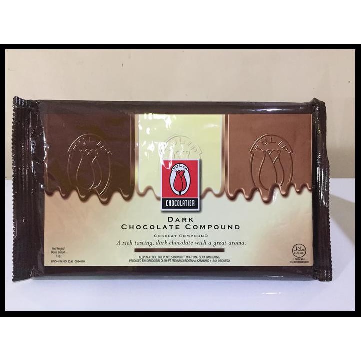 

DARK CHOCOLATE COMPOUND TULIP 1KG / COKELAT BATANG TULIP DARK 1KG