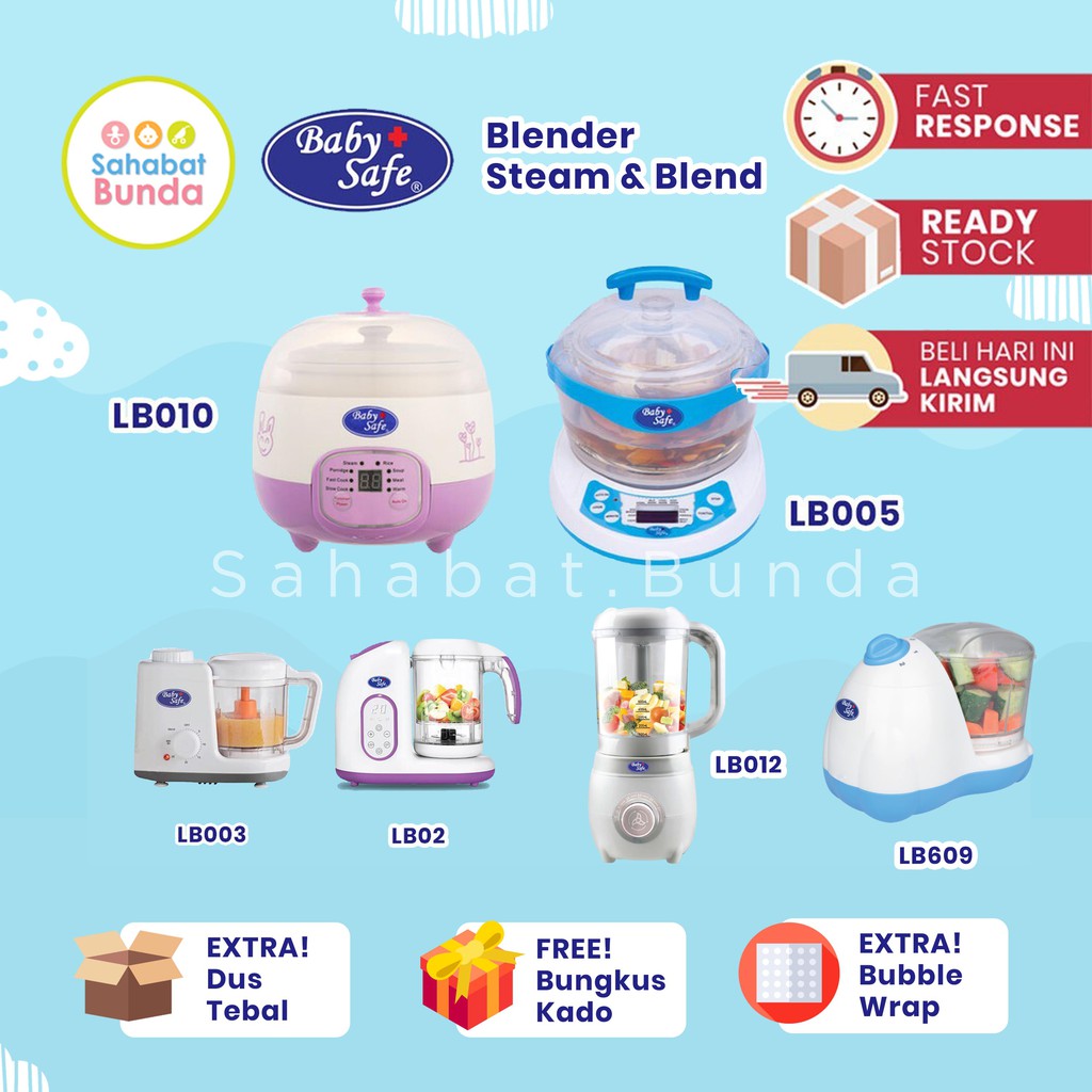 BABY SAFE Blender Steam & Blend / Babysafe Food Maker Processor MPASI