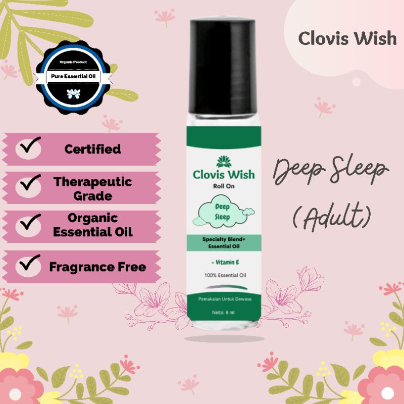 Clovis Wish Deep Sleep Anti Insomnia Susah Tidur Relax altrn cessa Roll On Minyak Oles Essential Oil