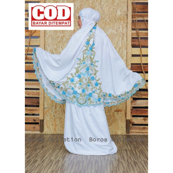 Mukena Dewasa motif punggung gracella bordir (Setelan & Langsungan ) (BISA COD)