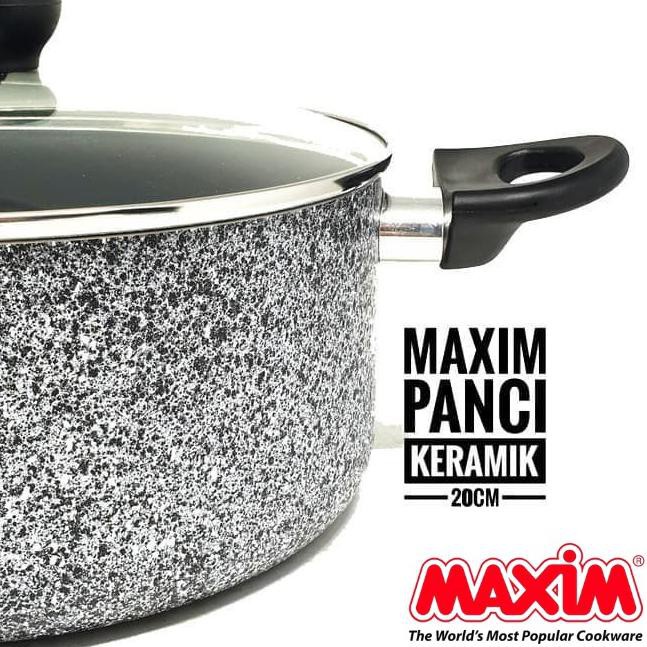 PAKET ISI 2PCS SAUCEPAN MAXIM NEOSTONE 18 CM+20CM DUTCH OVEN + TUTUP KACA ORI