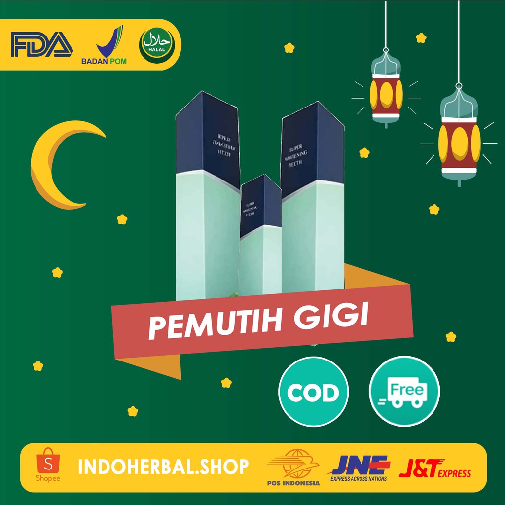 PEMUTIH gigi SUPER WHITENING TEETH Asli ORIGINAL Herbal Termurah